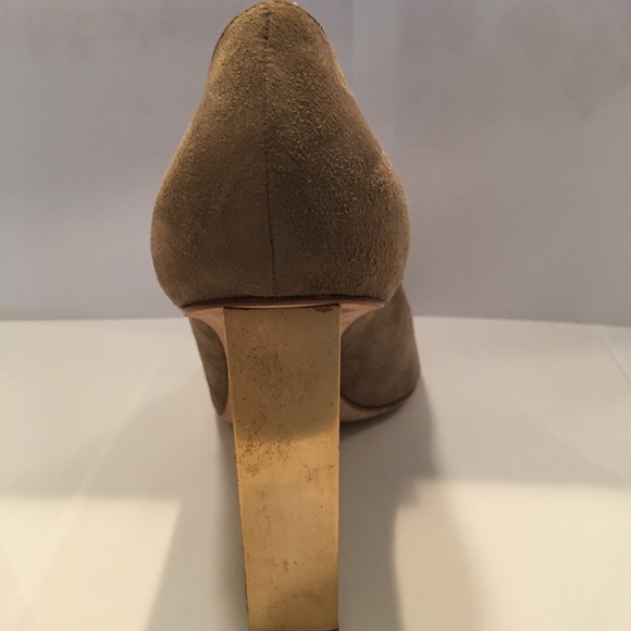 Dior Designer Square Wedge Leather Suede Heels - Picture 6 of 11